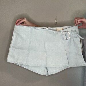 Altar'd State light wash denim skort